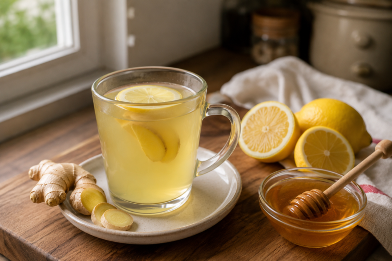 Ginger Lemon Honey Tea